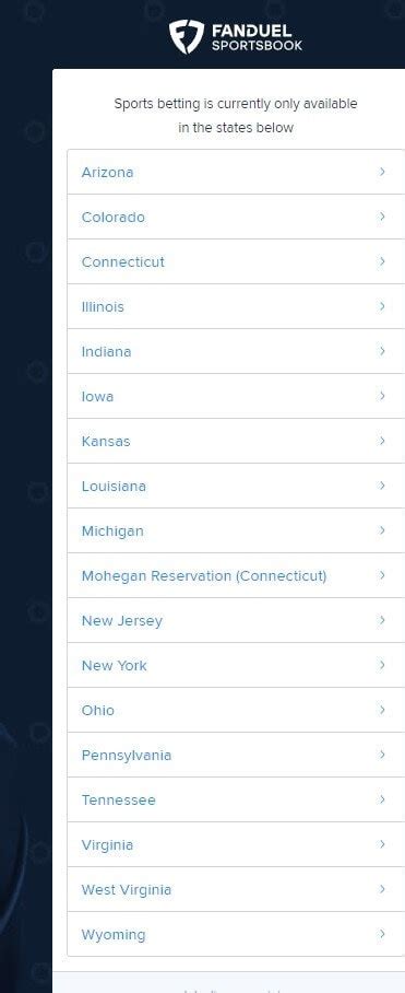 what states can you bet on fanduel.